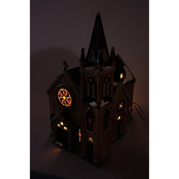 Department 56 Mount Olivet Church Snow Village Lighted House #54429 Building - Picture 6 of 9